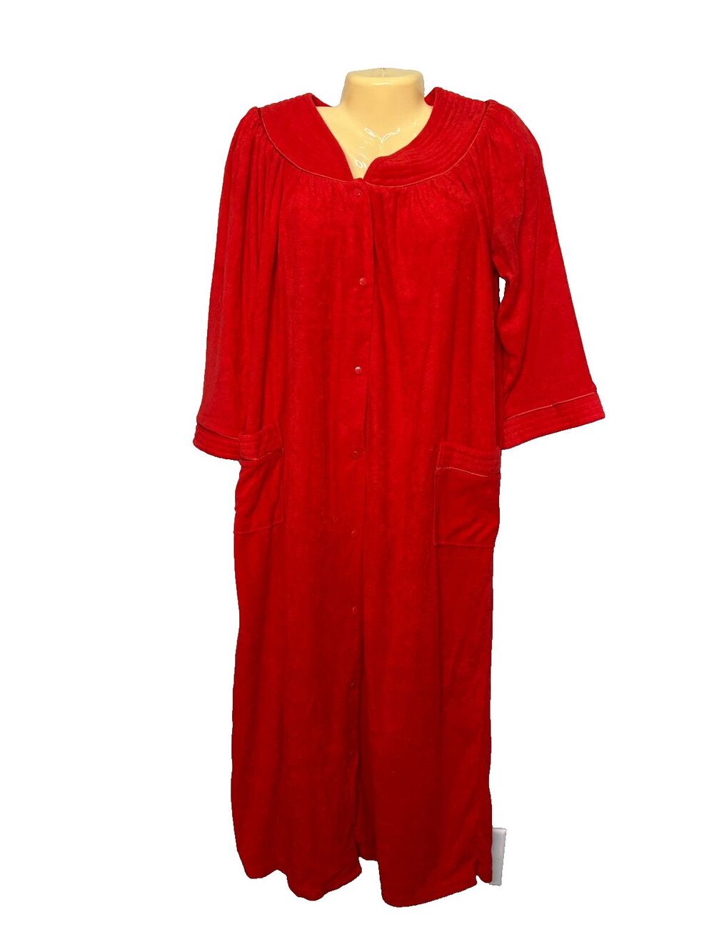 Anthony Richards M Short Sleeve Red House Dress Buttons